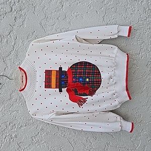 Vintage Holiday Winter Ugly Snowman Sweater